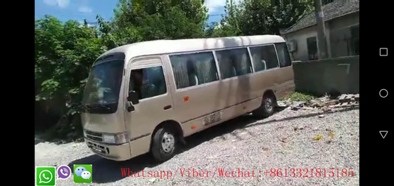 Manual LHD Drive Position  Used Toyota  Golden Coaster Bus Cozy Seat 1HZ Engine 23-30Passengers