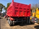 HOWO 375 Second Hand Dumper Truck RHD / LHD 10 Tires Manual Transmission Red Color